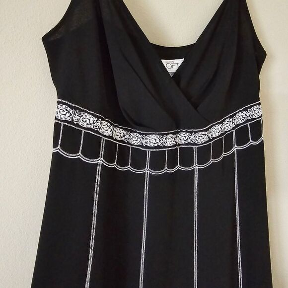 ANN TAYLOR LOFT Women's Y2K Dress Embellished Black Size 10 Gothic Whimsigoth - Picture 7 of 8